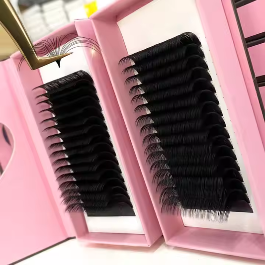 Dark Soft Fluffy Eyelash Extensions Classic Matte Black Lash Extensions 0.03,0.05.0.07,0.15 Lash Tray Vendor Premium Mink Wholesale lashes